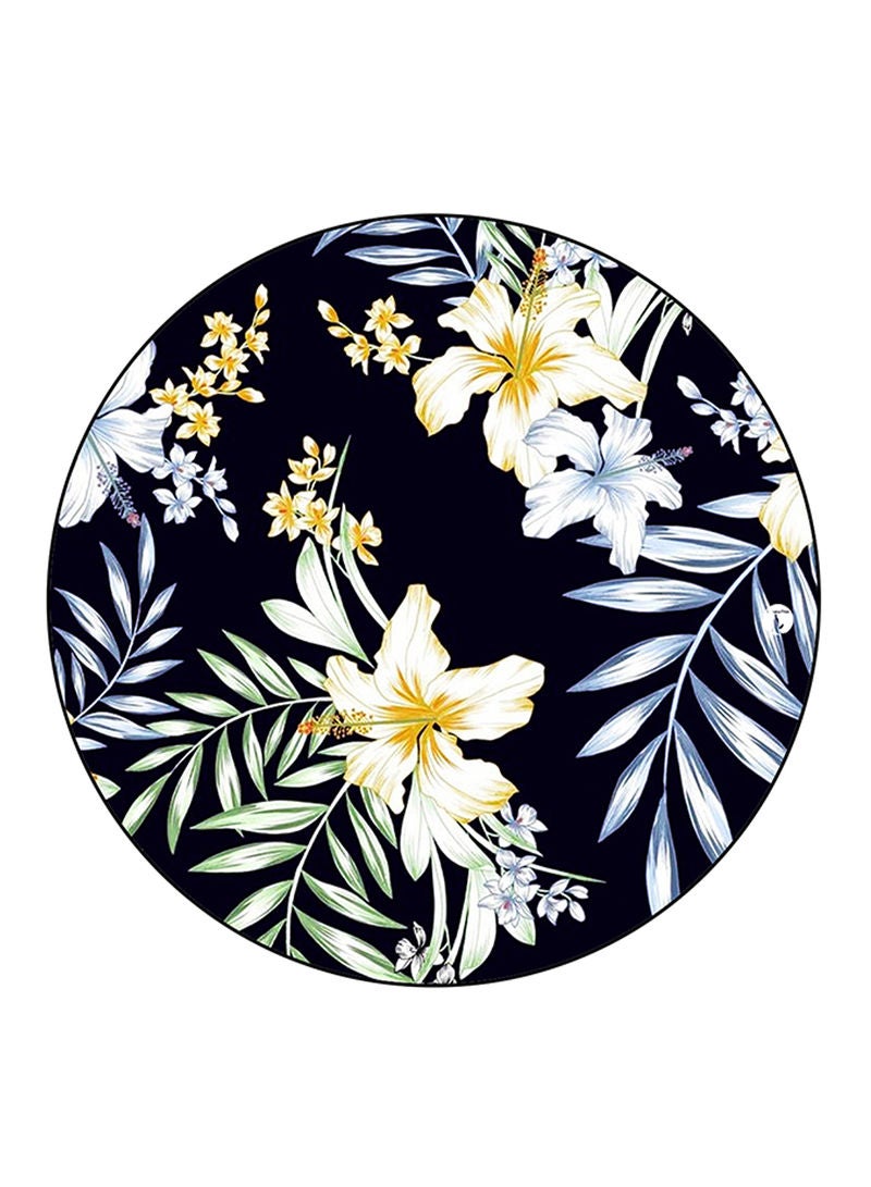 Flowers Printed Mouse Pad  Multicolour