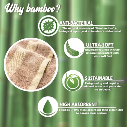 Sassoon Spur 550 GSM Bamboo Bath Towel – Beach Sand (Pack of 1) (70cmX140cm) - Image 5