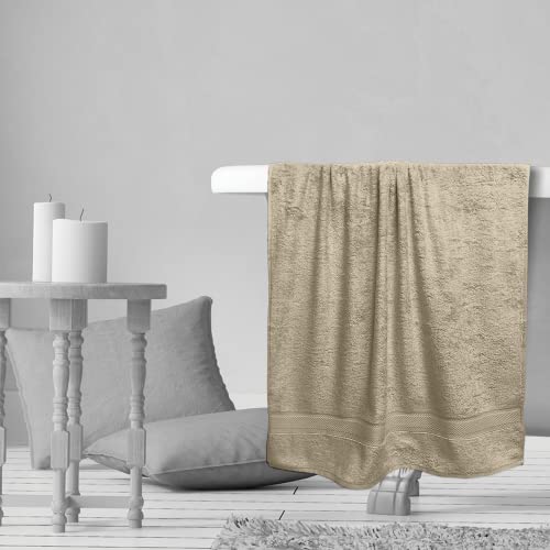 Sassoon Spur 550 GSM Bamboo Bath Towel – Beach Sand (Pack of 1) (70cmX140cm) - Image 3