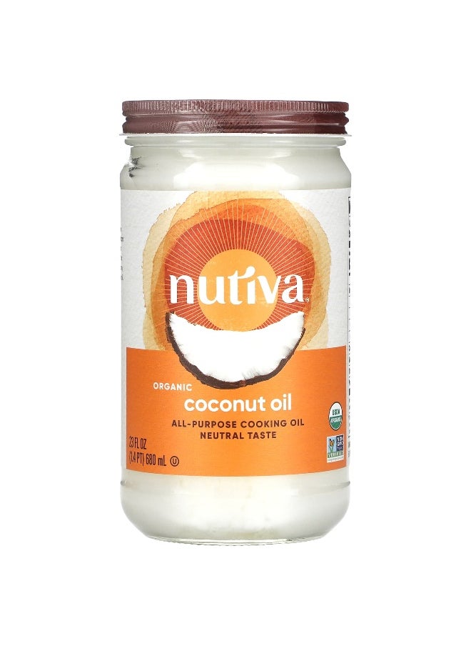 Nutiva Nutiva, Organic Coconut Oil, 23 fl oz (680 ml)  - Image 1