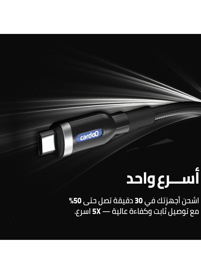 cardoo كابل USB A إلى micro USB 1.2م أسود - Image 4