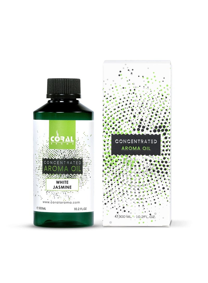 CORAL AROMA White Jasmine Aroma Oil for Diffusers 300 ml, Pure Floral Scent for Home, Offices, Spas and Hotels - Image 1