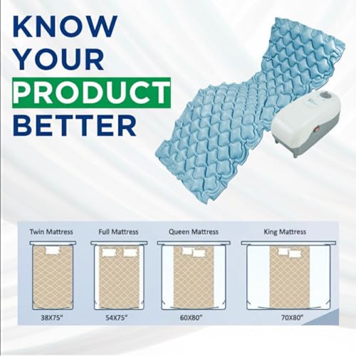 Caresome Air Mattress Therapy for Bed Sores Anti-Decubitus|Bubble Mattress| Anti-Bedsore Air Mattress with Compressor Inflatable Air Bed (Blue) - Image 4