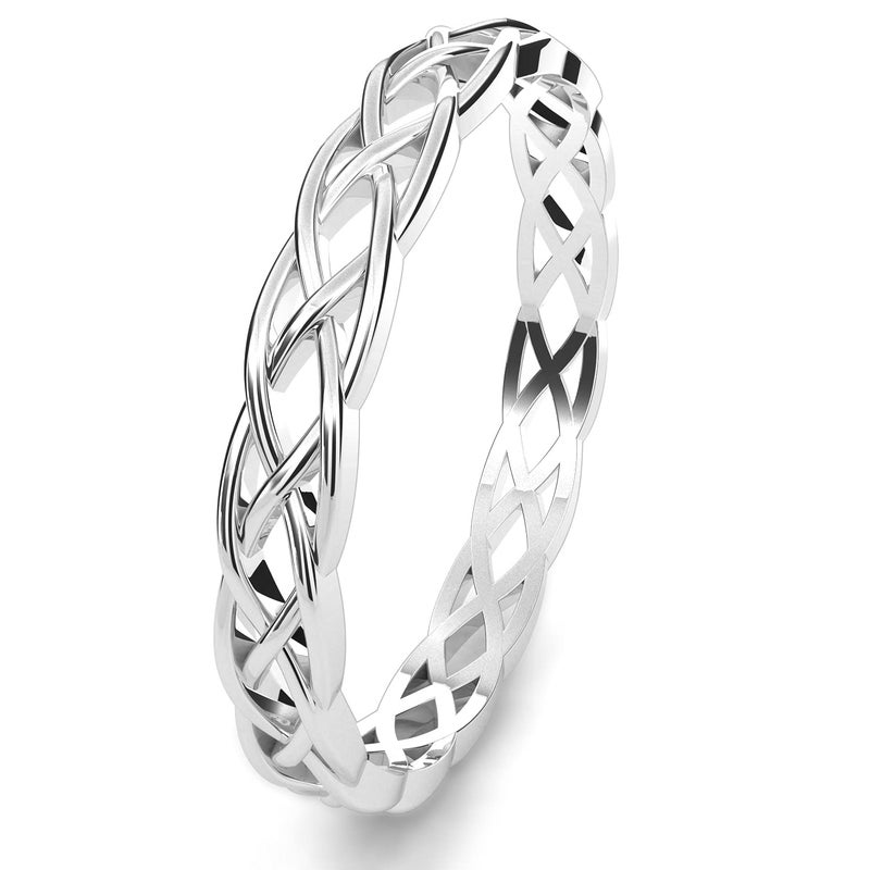 Metal Factory Sz 10 Sterling Silver 925 Celtic Knot Eternity Band Ring - Image 4