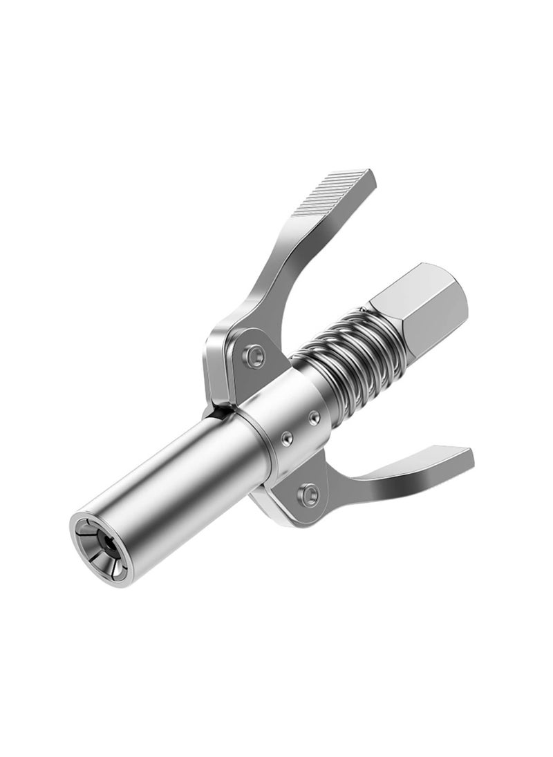 Generic - Grease Gun Coupler Grease Gun Tip Quick Lock And Release Lube  Fittings Dual Handle Grease Nozzle Coupler 12000 PSI With 30Cm Hose - Image 1