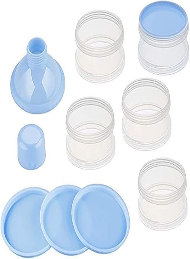 WISHOARE Portable Stackable Snack Container with 5 Layers and Compartments for Food Storage Protein Powder Nuts Baby Formula Travel Picnic School Organizer Leak Proof Design - Image 3