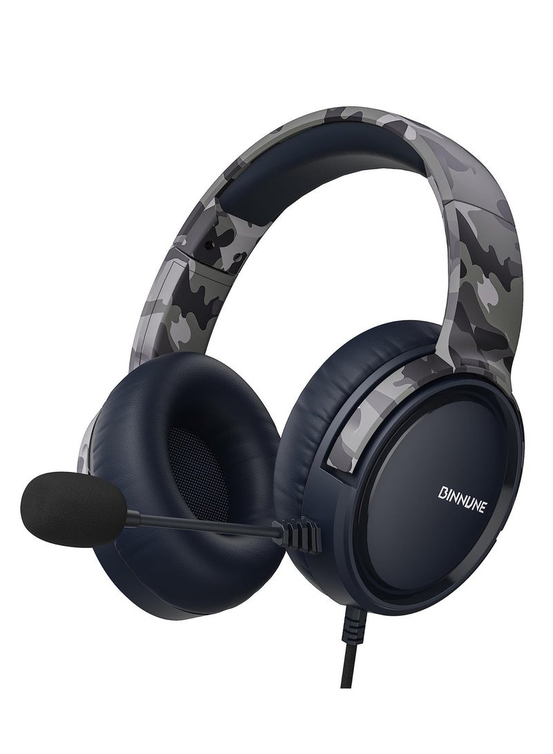 BINNUNE BG02 Wired Gaming Headset with Mic for PC PS5 PS4 Xbox one Switch - Image 1