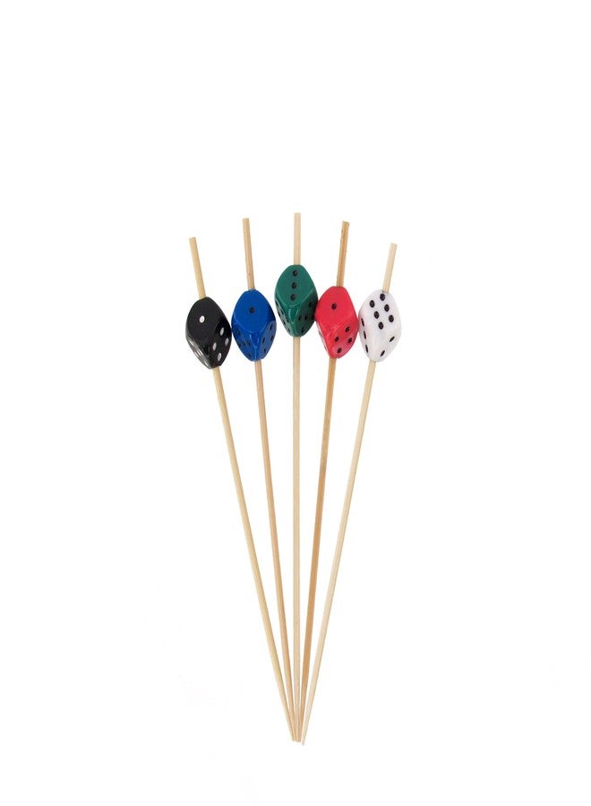 بامبو إم إن أعواد تزيينية من الخيزران مقاس 4.7 بوصة، مثالية لحفلات الكوكتيل والفاكهة والسندويشات، مناسبة للمناسبات الخاصة، والأعياد، والمطاعم، وبوفيهات الحفلات، تشكيلة متنوعة، 100 قطعة - Image 1