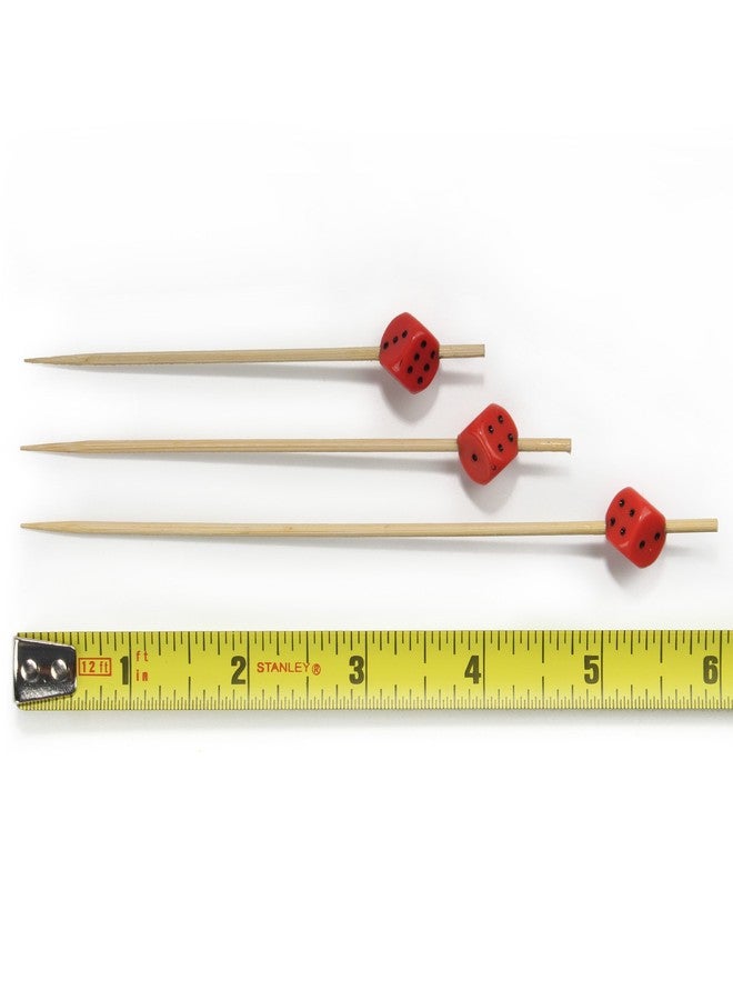 بامبو إم إن أعواد تزيينية من الخيزران مقاس 4.7 بوصة، مثالية لحفلات الكوكتيل والفاكهة والسندويشات، مناسبة للمناسبات الخاصة، والأعياد، والمطاعم، وبوفيهات الحفلات، تشكيلة متنوعة، 100 قطعة - Image 5