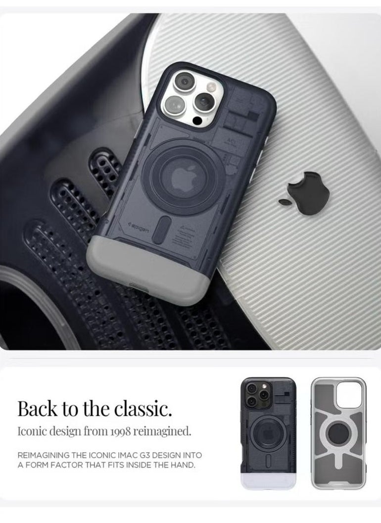 سبايجن - غطاء حماية C1 MagFit الكلاسيكي لهاتف iPhone 16 Pro MAX مزود بتقنية MagSafe & Extreme Protection - جرافيت - Image 1