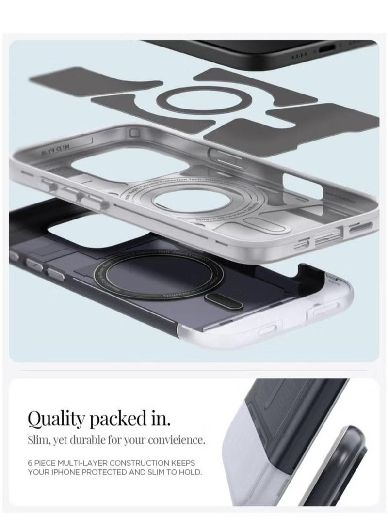 سبايجن - غطاء حماية C1 MagFit الكلاسيكي لهاتف iPhone 16 Pro MAX مزود بتقنية MagSafe & Extreme Protection - جرافيت - Image 1