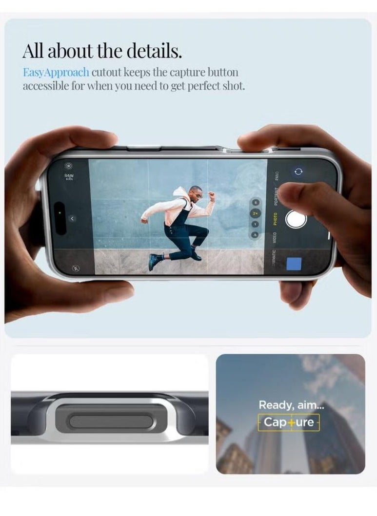 سبايجن - غطاء حماية C1 MagFit الكلاسيكي لهاتف iPhone 16 Pro MAX مزود بتقنية MagSafe & Extreme Protection - جرافيت - Image 1
