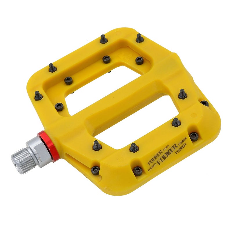 FOOKER MTB Pedals Mountain Bike Pedals 3 Bearing Non-Slip Lightweight Nylon Fiber Bicycle Platform Pedals for BMX MTB 9/16" - Image 1