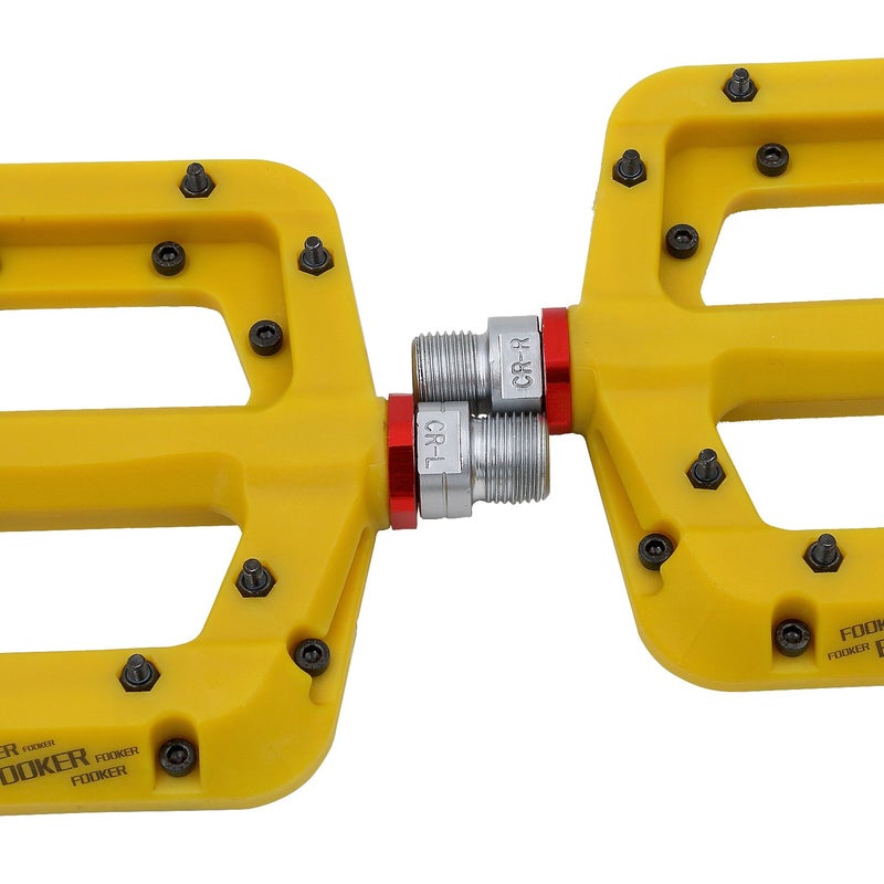 FOOKER MTB Pedals Mountain Bike Pedals 3 Bearing Non-Slip Lightweight Nylon Fiber Bicycle Platform Pedals for BMX MTB 9/16" - Image 3