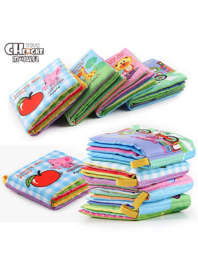 Baby Early Education Children Intelligence Vegetable And Fruit English Education Cloth Book Tear-proof Bb Device Cloth Book - Image 3