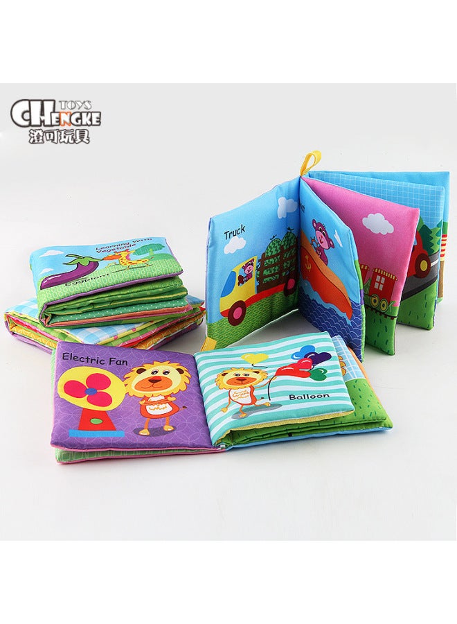 Baby Early Education Children Intelligence Vegetable And Fruit English Education Cloth Book Tear-proof Bb Device Cloth Book - Image 5