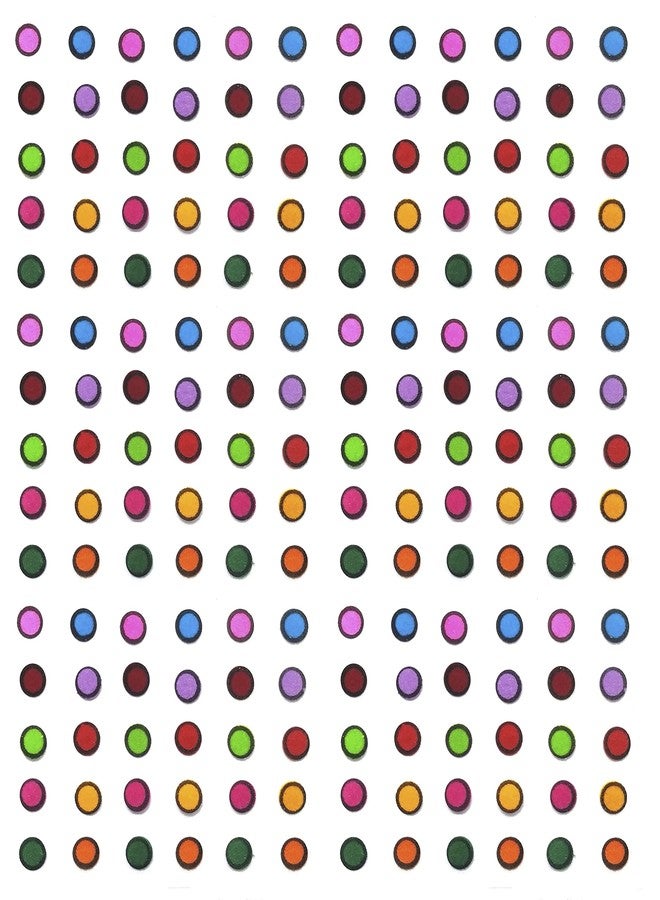 SUNAINA MULTICOLOUR Velvet Round OUTLINE SKETCH Bindi, Kumkum Bindi for Women Ladies (SOS1-8MM, Pack of 180 Bindis Multicolor) - Image 1