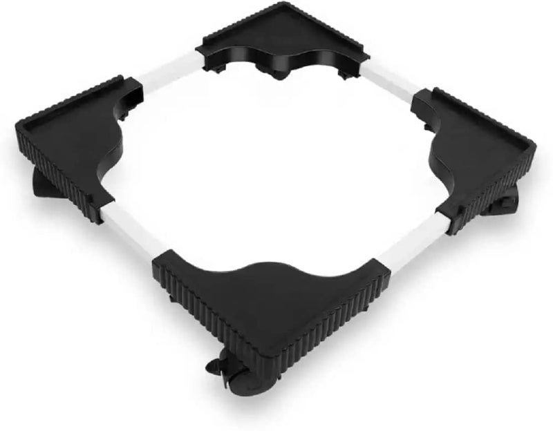 REKIRO Adjustable Top Load Washing Machine Stand Washing Machine Stands Fridge Stand Refrigerator Trolley Washing Machine Trolley Capacity 140 Kg Min-16.5X19.5 Max-25.5X32 (Black) - Image 1