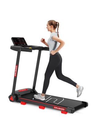 STH-1150 Folding Treadmill with 2.5HP DC Motor, Speed Range 1.0–14 km/h, Manual Incline, 12 Preset Programs, Bluetooth Speakers, LED Display & Heart Rate Sensor – Compact, Foldable Design for Home Use image 8