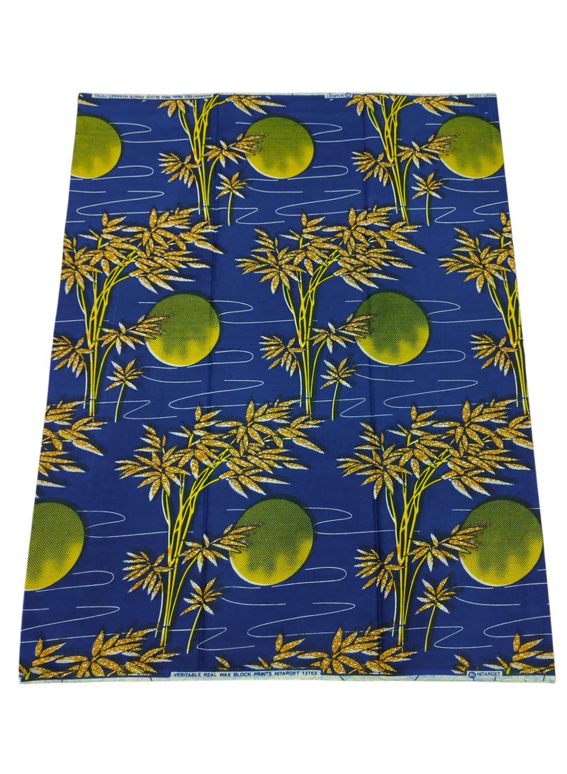 African Fabric 100% Cotton Hitarget Wax 6 Yards (12703) - Image 5