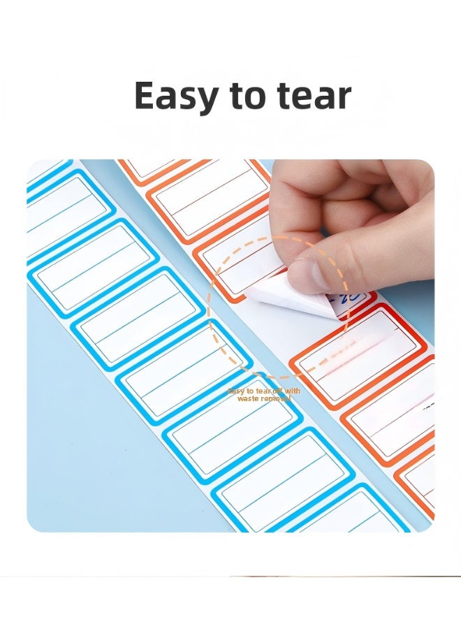 ملصقات لاصقة - 2 لفة (أحمر وأزرق)، 1000 ملصق في كل لفة، مقاس 40 ملم × 25 ملم، للطباعة والتنظيم - Image 5