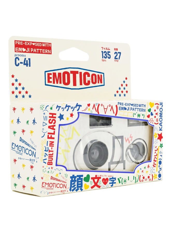Retocolor Emoticon 400 35mm Disposable Film Camera 27EXP, ISO400, Color Negative Film, Focus Free, Easy to Use, Built in Flash, Single Use (Film and Battery Included) - Image 4
