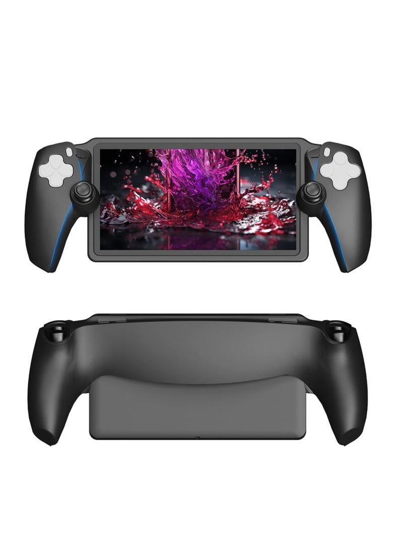 Silicone Protective Cover Case For PlayStation Portal Handheld Drop-proof Silicone Case For PS5 Portal Console (Black) - Image 1