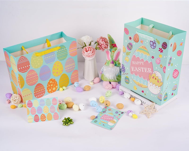 JWSCYSY 2Pcs 12.6" Large Easter Gift Bags with Card and Tissue Paper for Kids. - Image 5