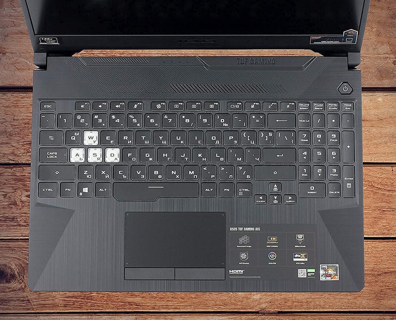 Saco Keyboard Silicone Skin Cover for Support ASUS TUF Gaming F15 15.6 inches Gaming Laptop - Transparent - Image 3