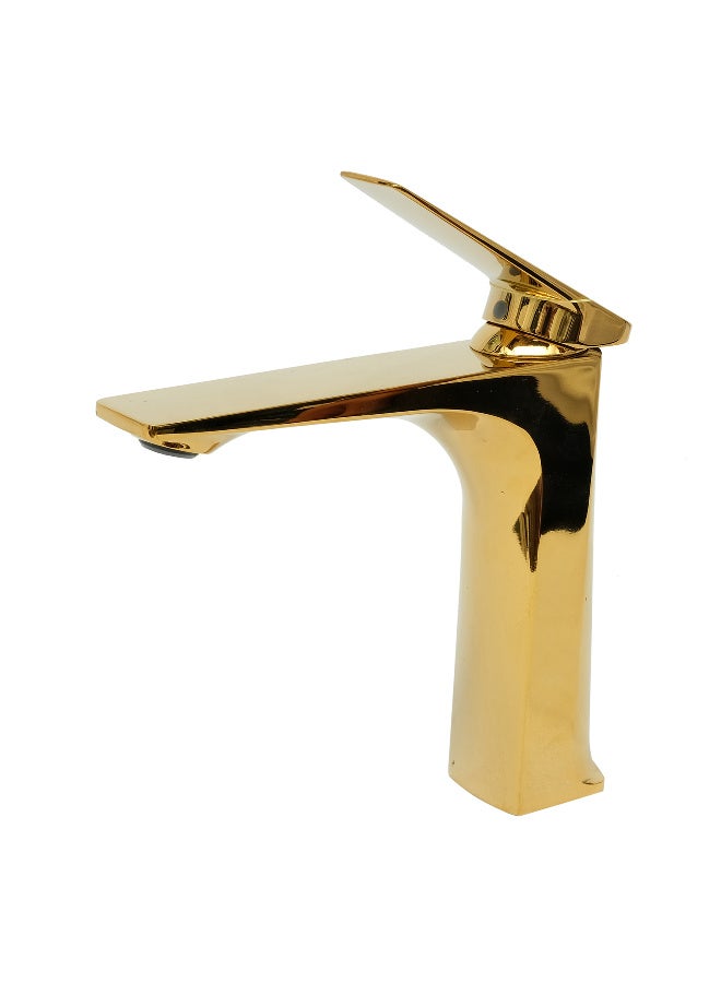 روما خلاط مياه روما ذهبي لامع تصميم فاخر صنبور مغسلة للمطبخ أو الحمام أنيق وعصري - Image 1