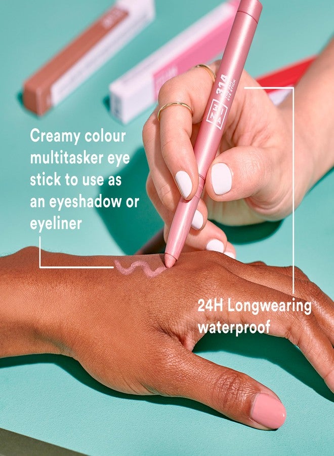 3إنا مكياج ثري إينا - قلم ظلال العيون 503، يدوم 24 ساعة - ظلال عيون وردية نيود بقوام كريمي - قلم ظلال عيون مقاوم للماء يدوم 24 ساعة - ظلال عيون بلمسة نهائية مطفية لامعة ومعدنية - نباتي - لم يُختبر على الحيوانات - Image 3