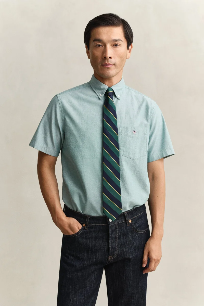 GANT  Regular Classic Oxford Short Sleeve Shirt for Men | Best Price UAE