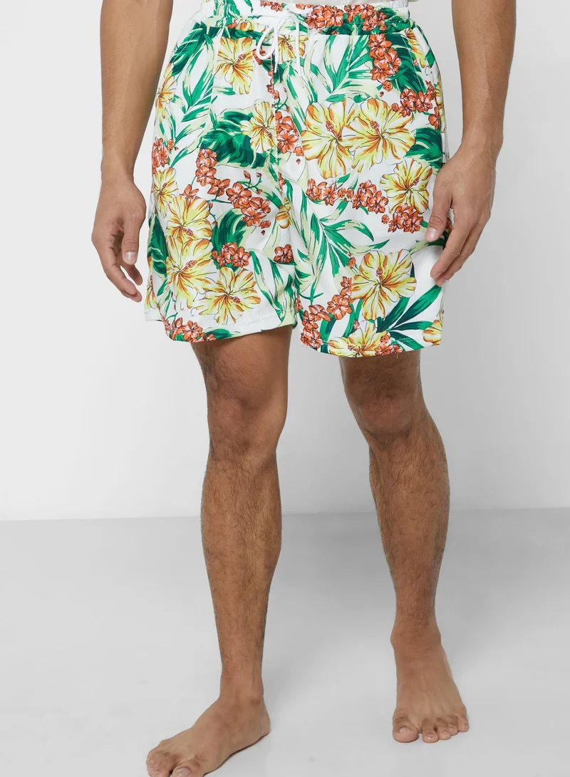 Seventy Five Tropical Print Swimshort
