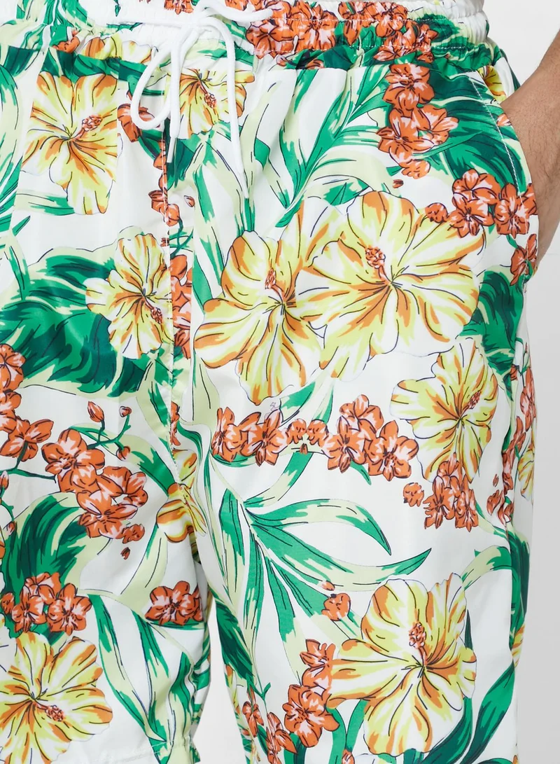 Seventy Five Tropical Print Swimshort