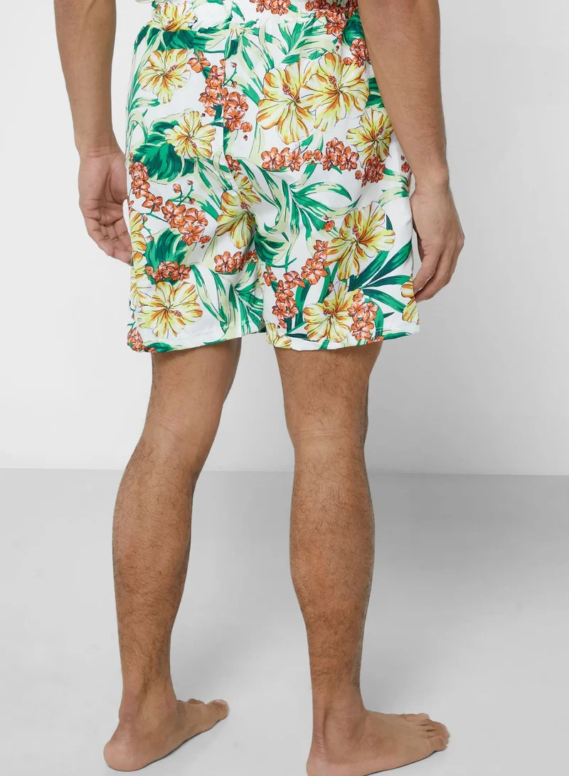 Seventy Five Tropical Print Swimshort