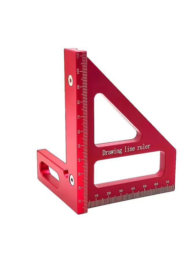 Blue Aluminum Square Angle Ruler High Precision Multitool for Woodworking Engineering Layout - Image 3