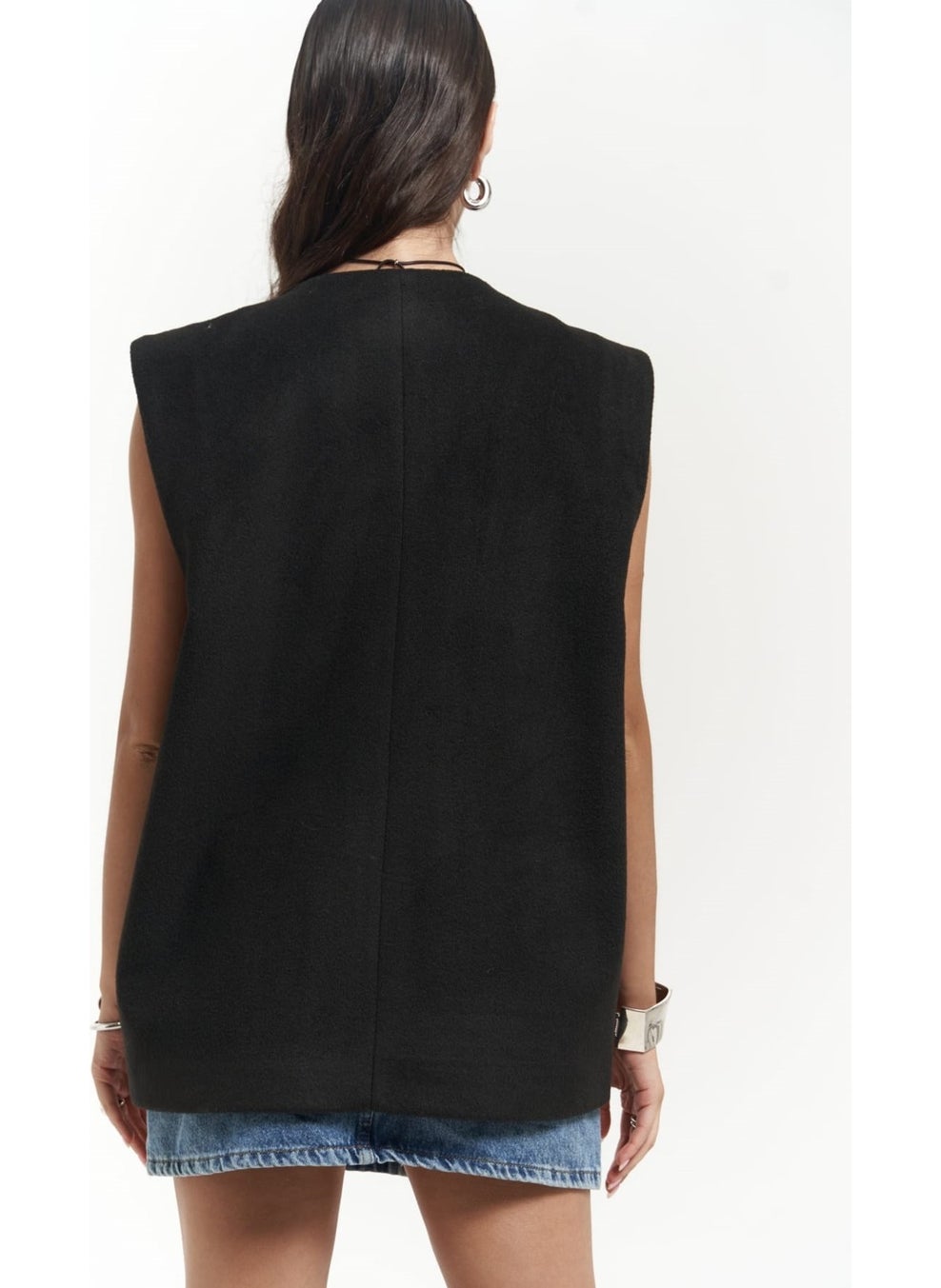 Mai Collection Notte Black Casual Cardigan  - Image 3