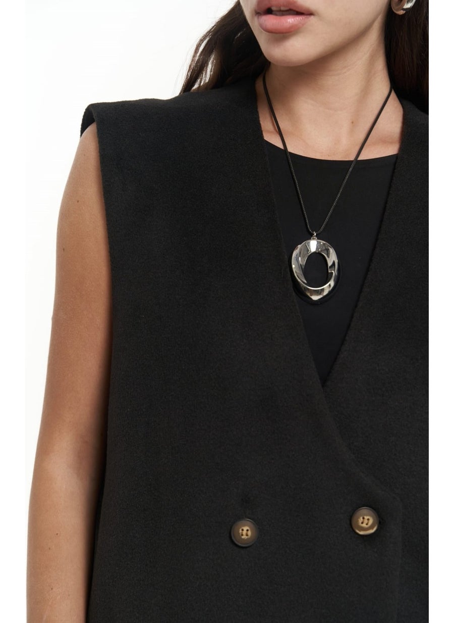Mai Collection Notte Black Casual Cardigan  - Image 5