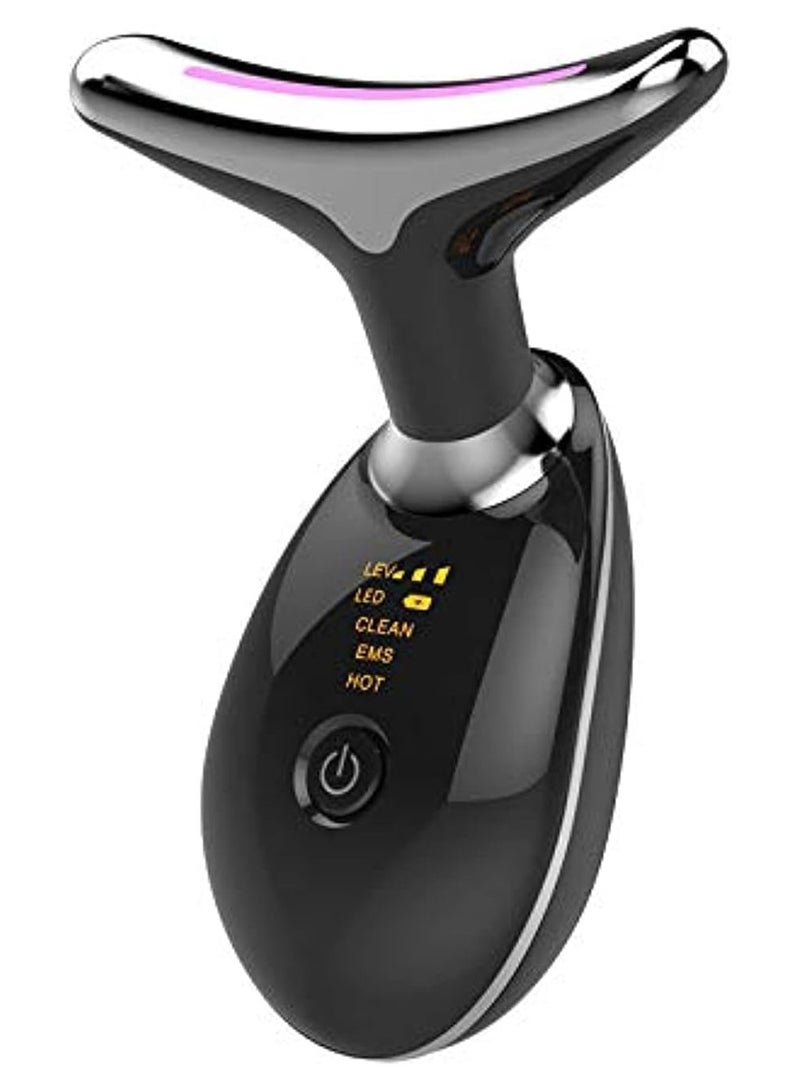 Facial Neck Lifting Machine Face Massager Beauty Device,Wrinkles Remover Skin Rejuvenation Anti-aging Rechargeable 3 Modes (BLACK)  - Image 1