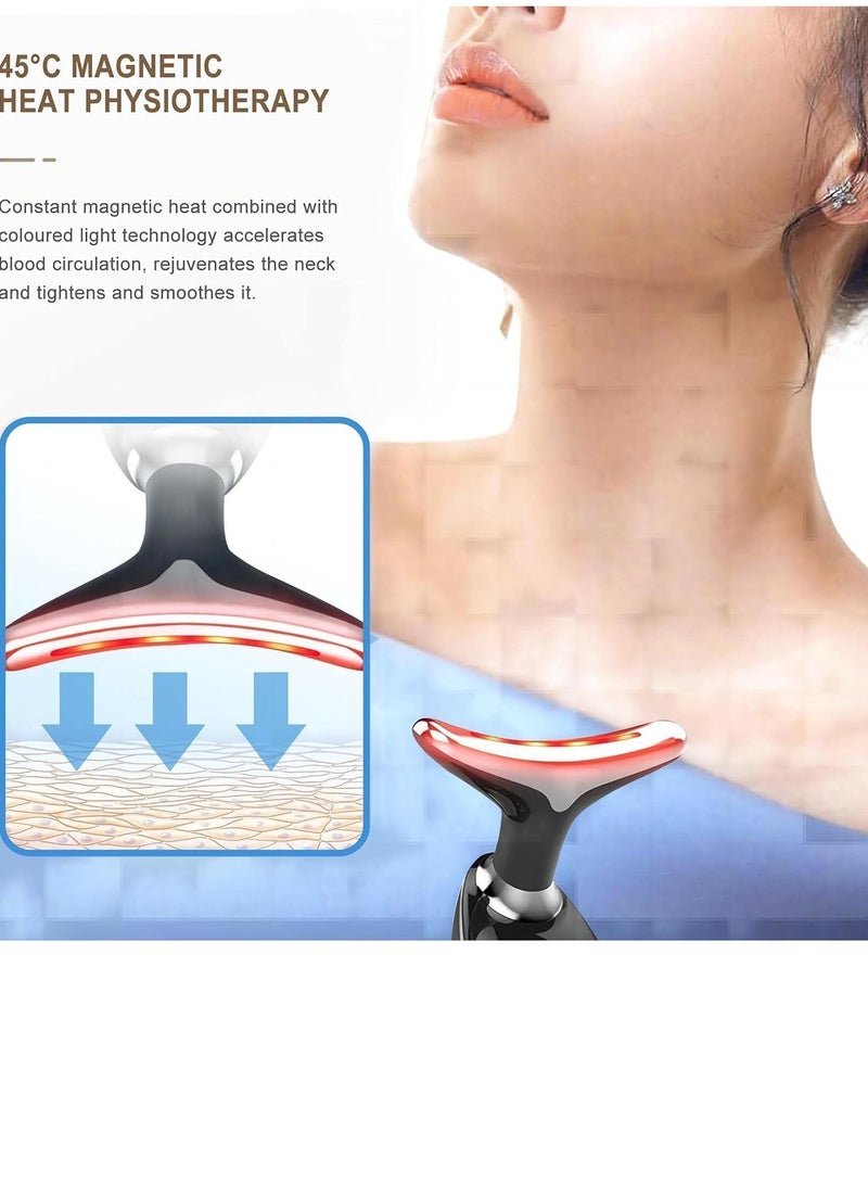Facial Neck Lifting Machine Face Massager Beauty Device,Wrinkles Remover Skin Rejuvenation Anti-aging Rechargeable 3 Modes (BLACK)  - Image 3