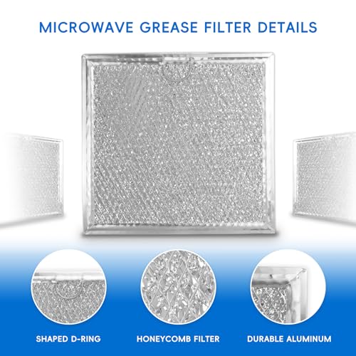 Xxiong Microwave Grease Filter Replacement, Compatible with GE WB02X11534 & Samsung DE63-00666A, Used to Freshen Kitchen Air, Alumium, Reusable(2 Pack) - Image 4