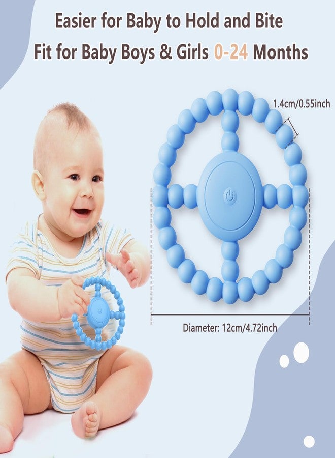 BIKCANP Vibrating Sensory Chew Toy, Teether Teething Toys for Babies6-12 8-18 Months, Sensory Toys for Kids with Autism&Toddler Travel Essential,1-2 Year Old Christmas Boys Girls Gifts idea(Blue) - Image 4
