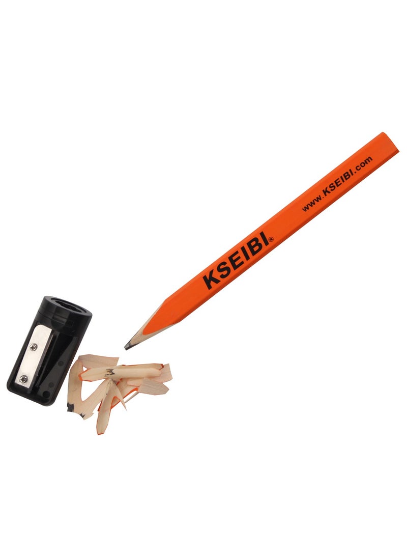 KSEIBI Carpenter's Pencil Set 5-PC, Wood, 180MM, Ideal for Marking Measurements, Layout Work, Labeling, Rough Sketching, Marking Drill Points/ Construction Drawing, Multi-Use, Woodworking Pencils.  - Image 2