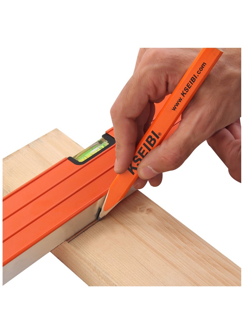 KSEIBI Carpenter's Pencil Set 5-PC, Wood, 180MM, Ideal for Marking Measurements, Layout Work, Labeling, Rough Sketching, Marking Drill Points/ Construction Drawing, Multi-Use, Woodworking Pencils.  - Image 4