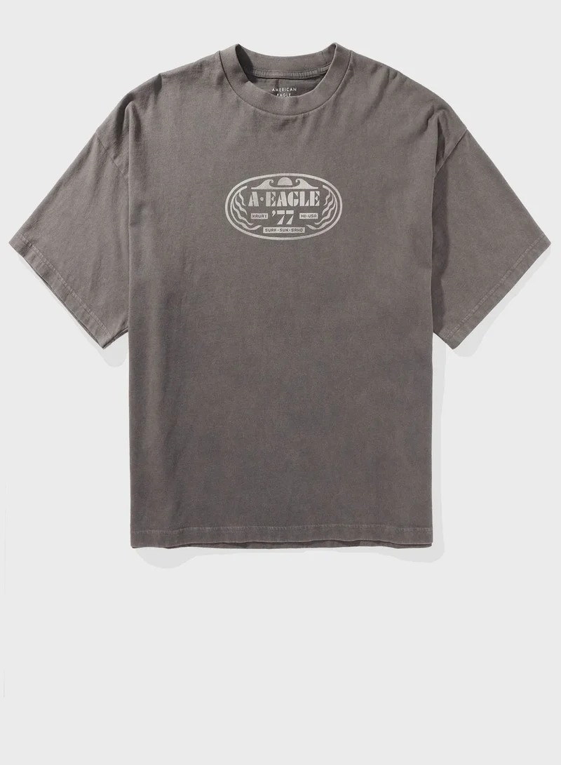 American Eagle Printed Crew Neck T-Shirt