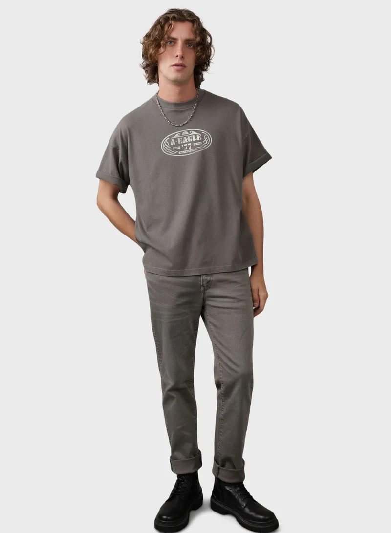 American Eagle Printed Crew Neck T-Shirt