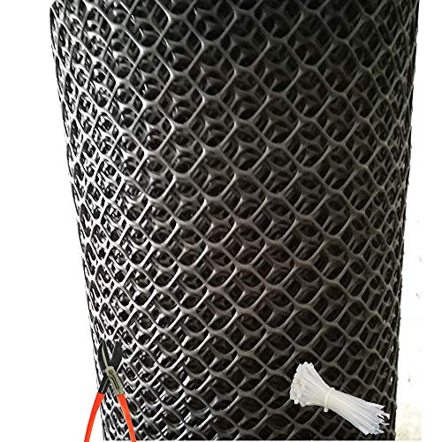 SAI PRASEEDA UV Stablized 3.3 Feet Height/25 feet Length Tree Guard Net/Fencing Net/Balcony Protection/Hexagonal net with 800 GSM Free Cutter,PVC 100 Tags Black Color SP6 - Image 1