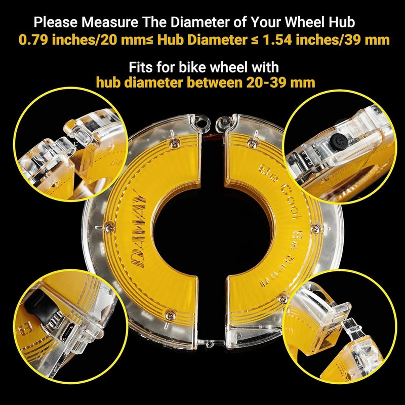 DAWAY Rechargeable Bike Wheel Lights - A16 Cool Led Bicycle Tire Lights, Safety Kids Adults Bike Hub Accessories for Boys Girls Men Women, Waterproof Bright Spoke Lights, Gifts for Cycling Disco Party - Image 3