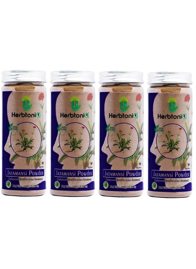 Herbtoniq - 100% Organic Natural Jatamansi Powder (Spikenard/Nardo Stachys Jatamansi) For Hairfall Scalp Regimen Hair Pack 150G (Pack Of 4) - Image 1