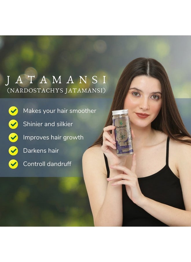 Herbtoniq - 100% Organic Natural Jatamansi Powder (Spikenard/Nardo Stachys Jatamansi) For Hairfall Scalp Regimen Hair Pack 150G (Pack Of 4) - Image 1
